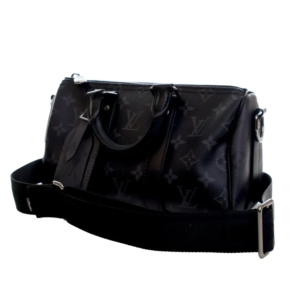 Louis Vuitton Monogram Eclipse Reverse Keepall Bandouliere 25 Black Very good - Inside View