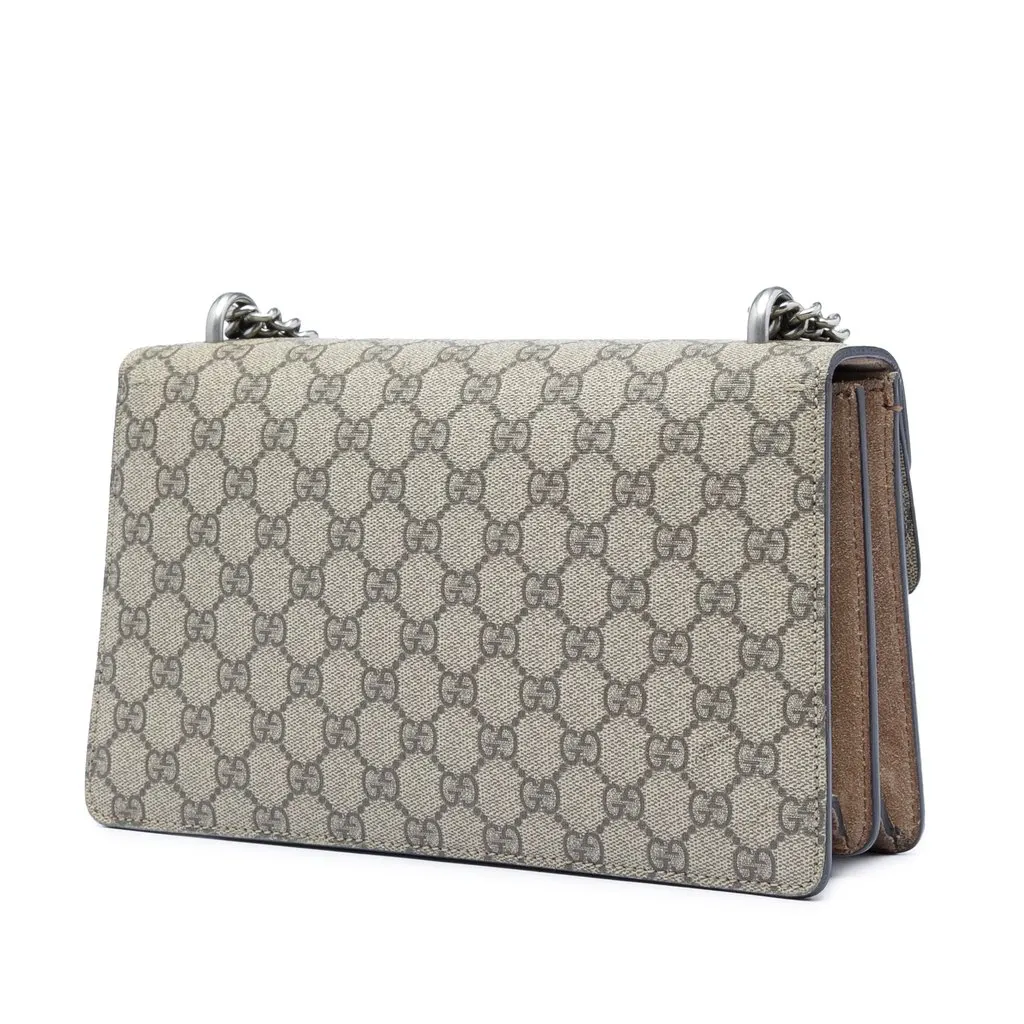 Gucci Medium GG Supreme Dionysus Shoulder Bag Beige Good - Back View