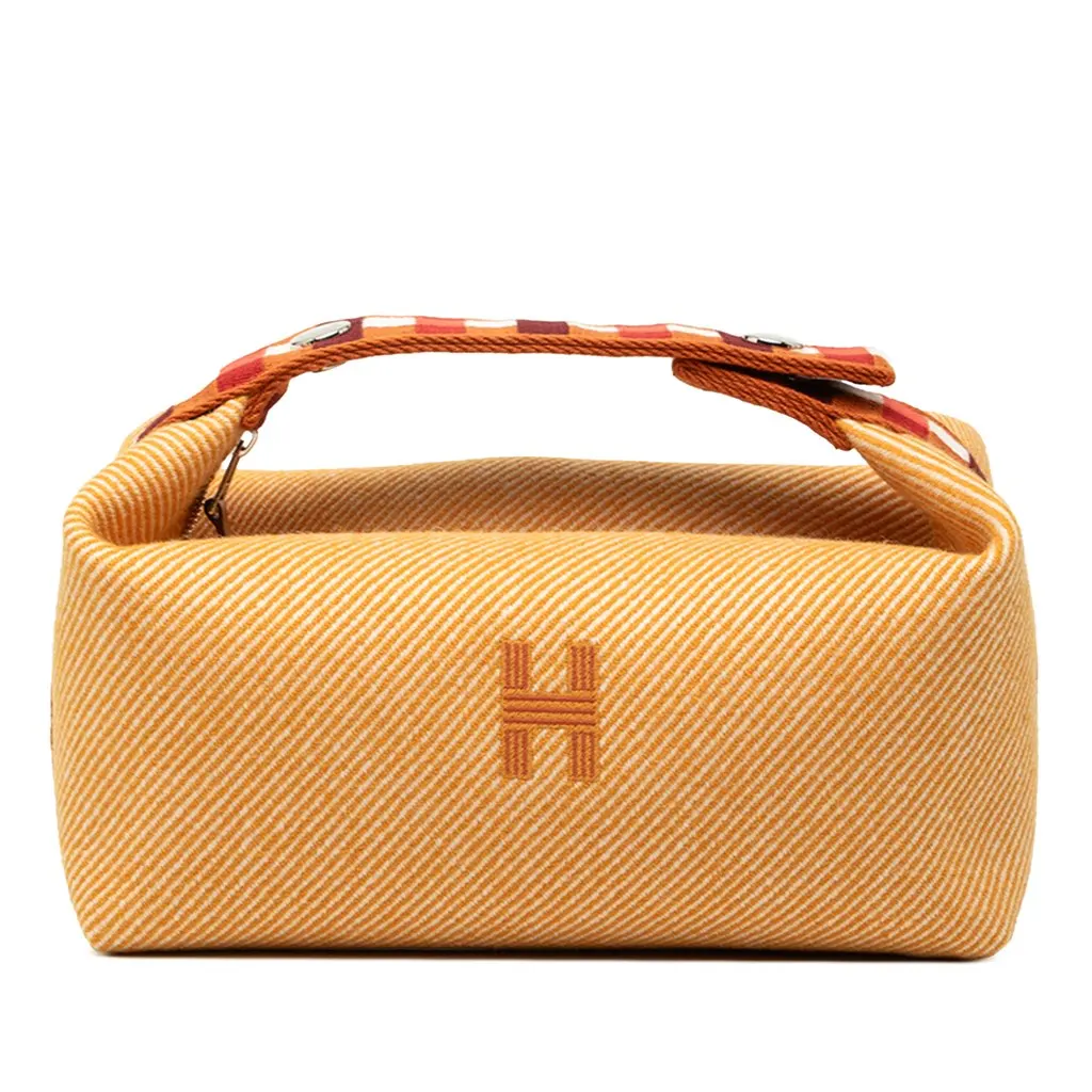 Hermès Small Wool Bride A Brac Au Carre Case Orange Very good - Front View