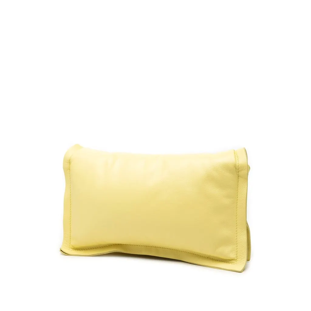 Ferragamo Padded Leather Viva Bow Crossbody Yellow Leather Very good - Back View