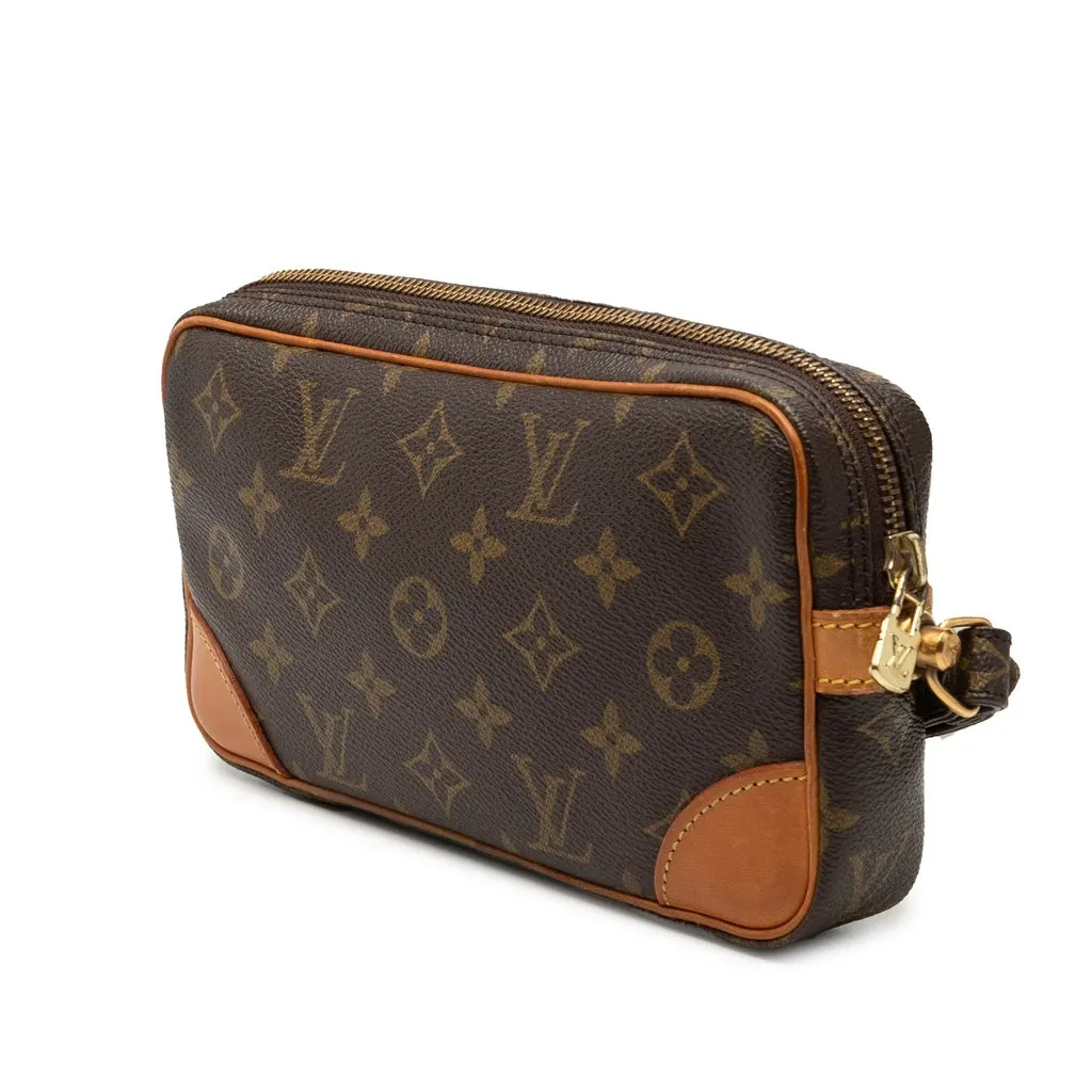 Louis Vuitton Monogram Marly Dragonne PM Brown Very good - Back View