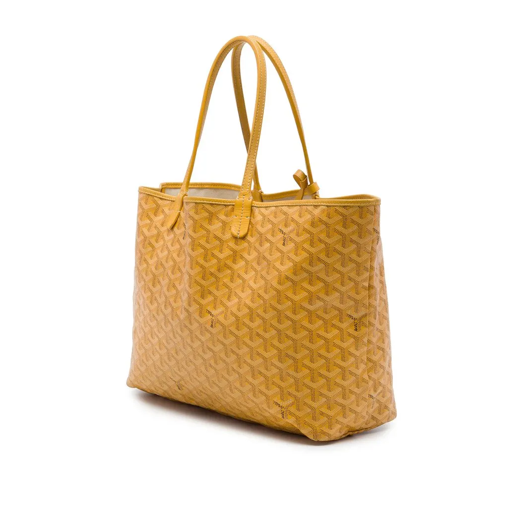 Goyard Goyardine Saint Louis PM Yellow Canvas Very good - Back View