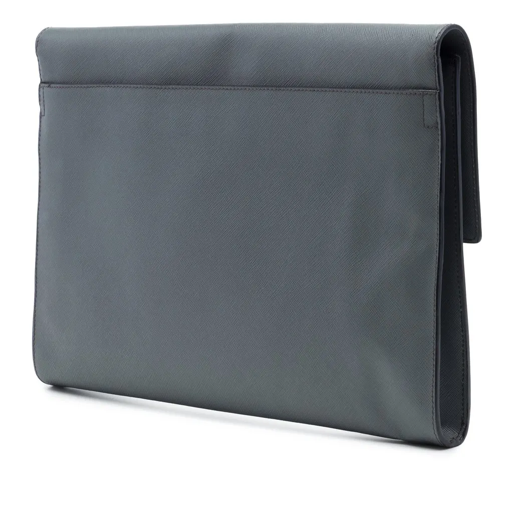 Prada Saffiano Document Holder MultiColor Leather Very good - Back View