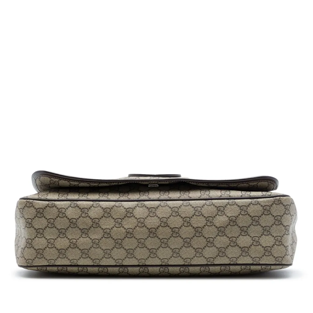 Gucci Large GG Supreme Interlocking G Messenger Bag Beige Very good - Inside View