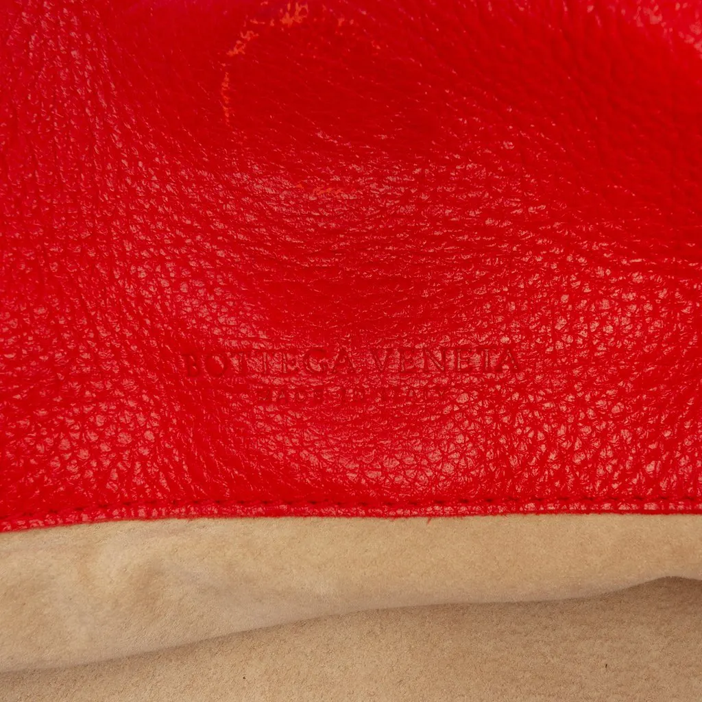 Bottega Veneta Perforated Cervo Stitched Shoulder Bag Red Leather Good - Box View