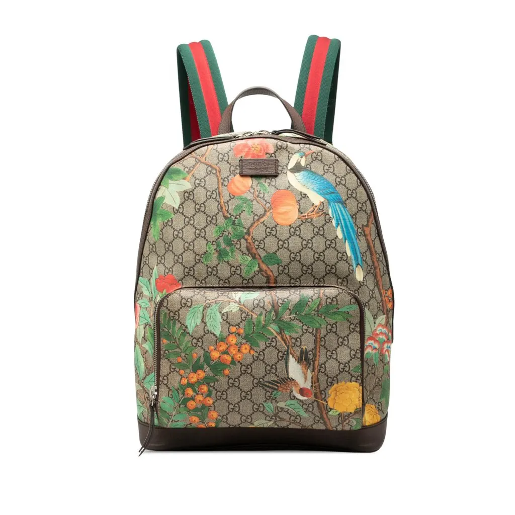 Gucci GG Supreme Tian Backpack Beige Very good - Front View
