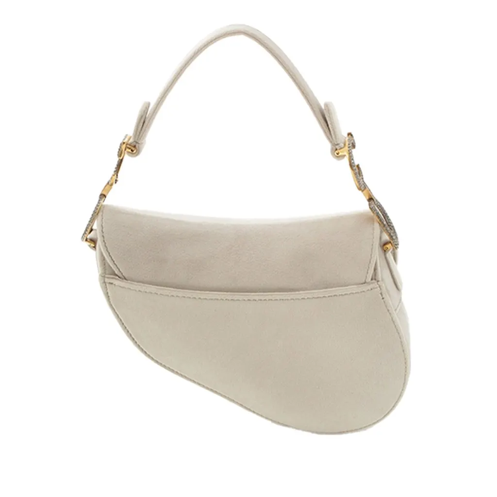 Dior Mini Velvet Crystal Embellished Hardware Saddle Bag MultiColor Very good - Inside View