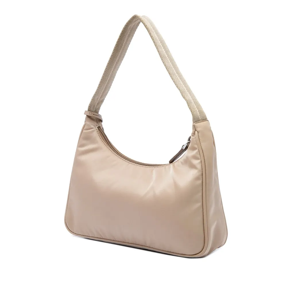 Prada Mini Tessuto Re Edition 2000 Shoulder Bag Beige Polyamide Very good - Back View