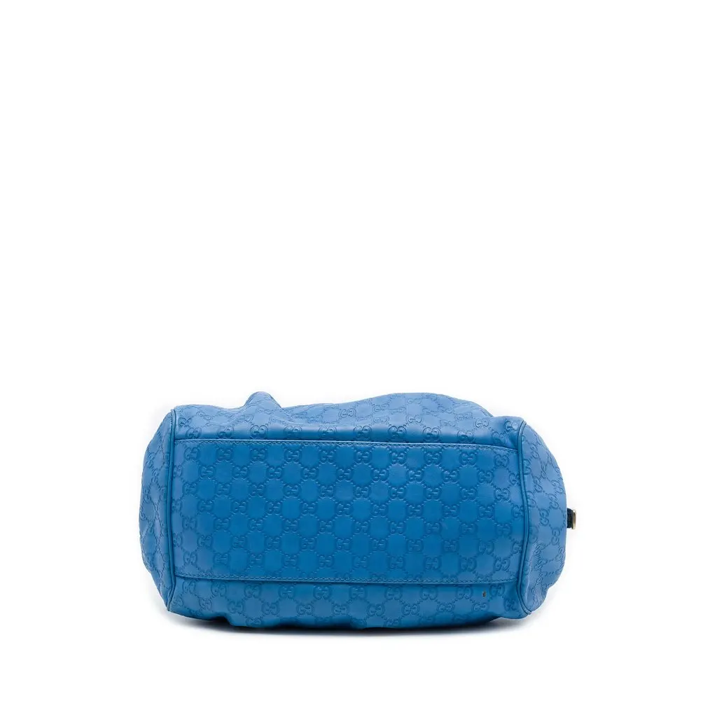 Gucci Guccissima Sukey Satchel Blue Leather Very good - Inside View