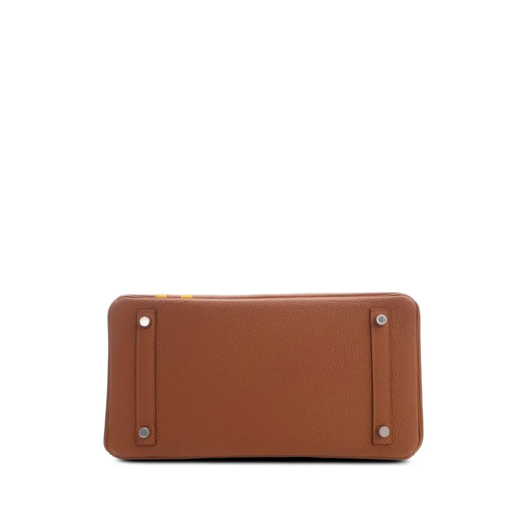 Hermès Togo and Swift Officier Verso Birkin Retourne 30 Brown Leather Very good - Inside View