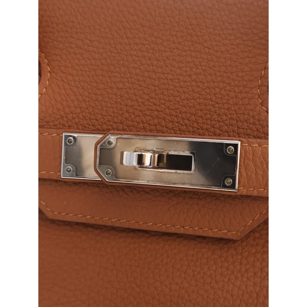 Hermès Togo and Swift Officier Verso Birkin Retourne 30 Brown Leather Very good - Box View
