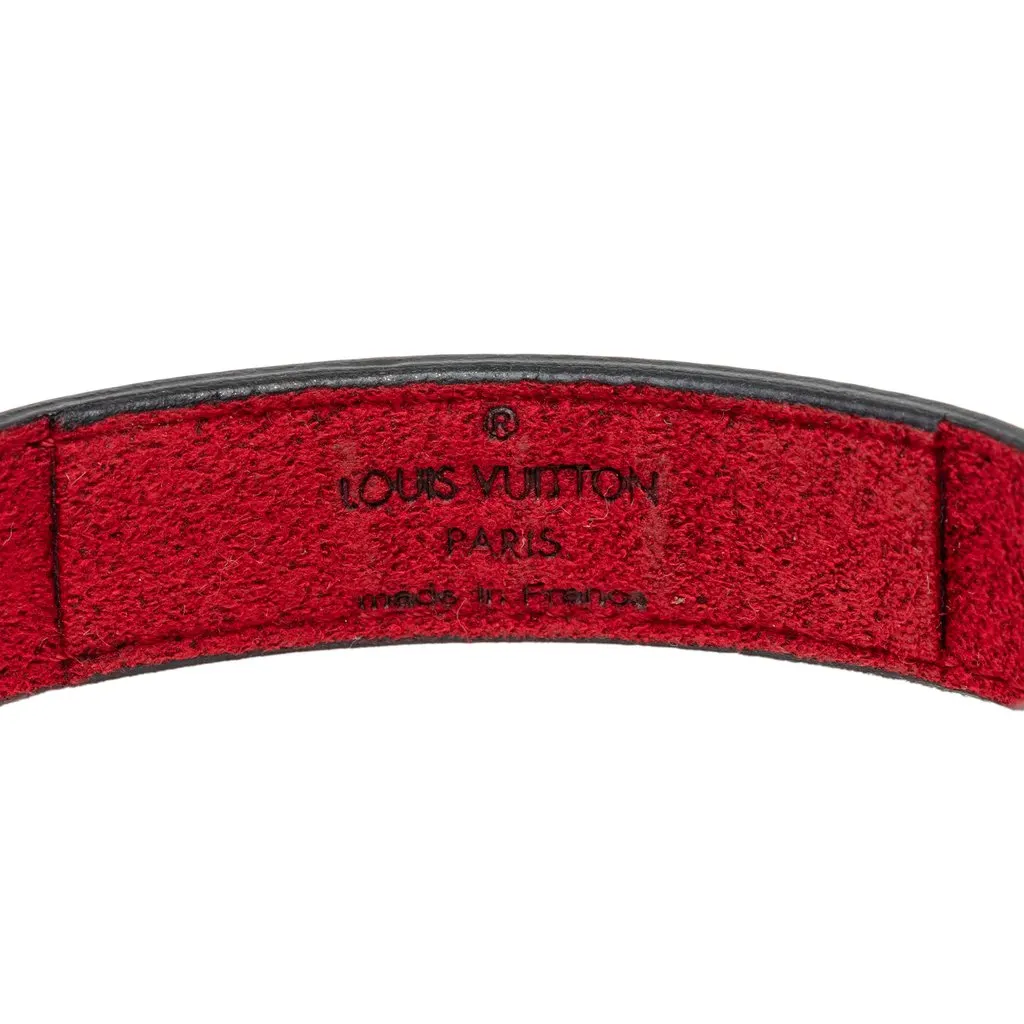 Louis Vuitton Monogram Mat Wish Bracelet Black Leather Good - Model View