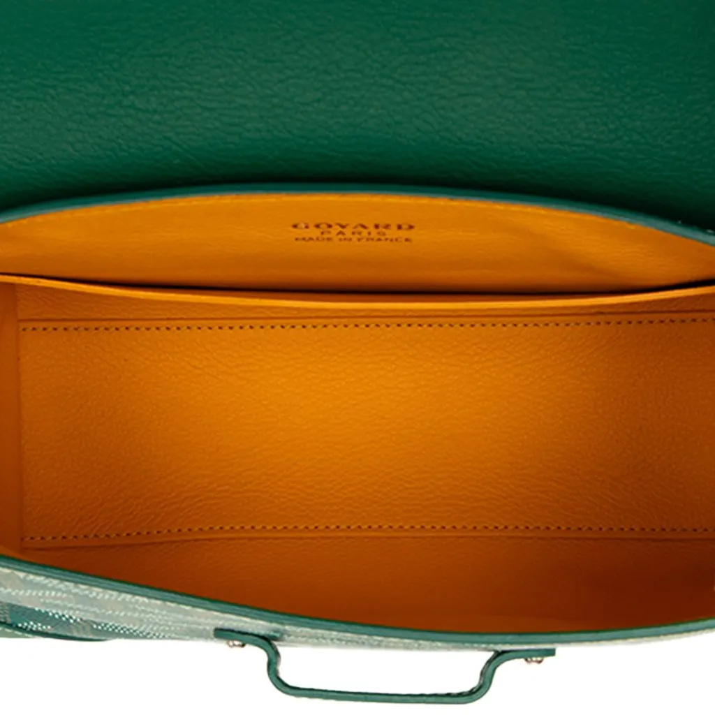 Goyard Mini Goyardine Saigon Souple Green Canvas Very good - Model View