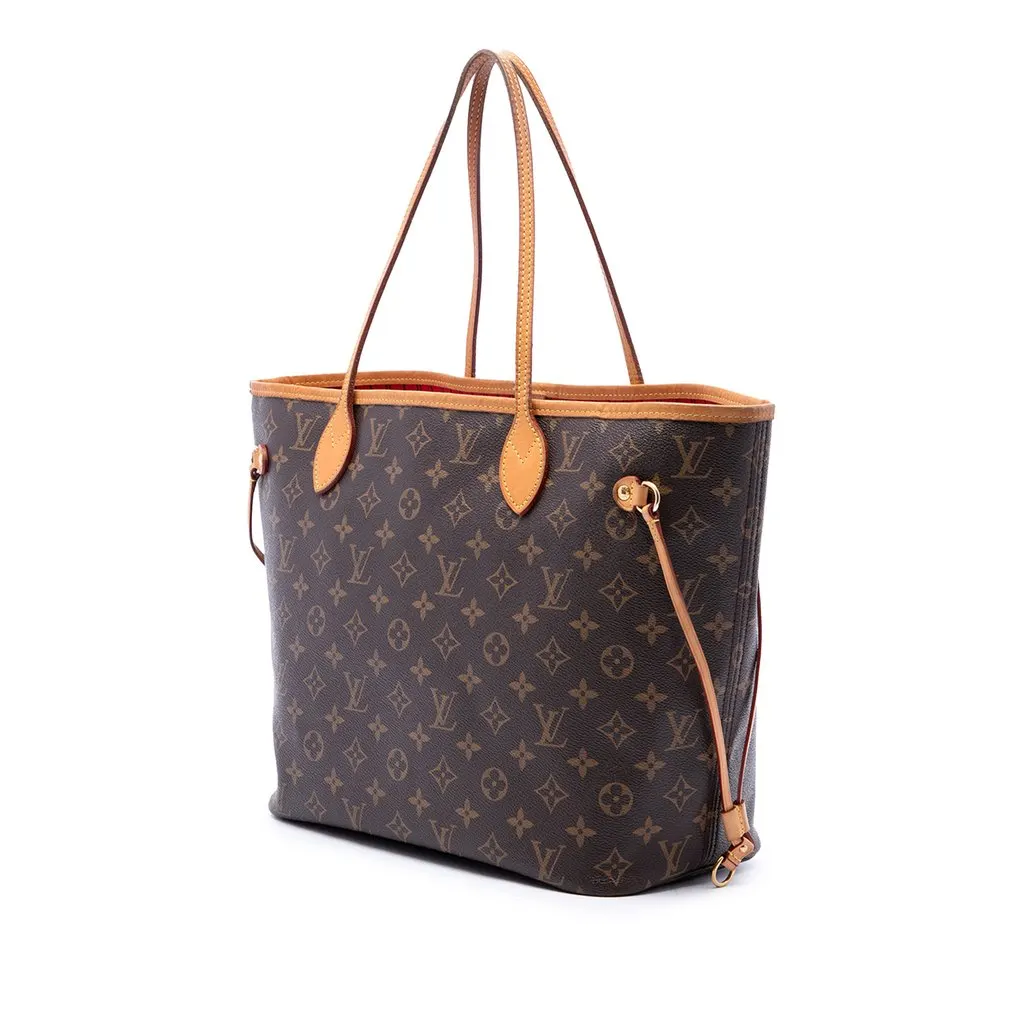Louis Vuitton Monogram Neverfull MM Brown Canvas Very good - Back View