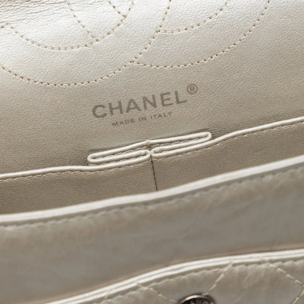 Chanel Quilted Metallic Aged Calfskin Reissue 2.55 Double Flap 226 Gold Leather Very good - Box View