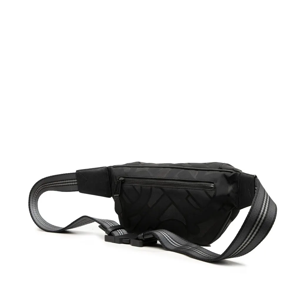Burberry TB Monogram Nylon Sonny Belt Bag Black Polyamide Very good - Back View