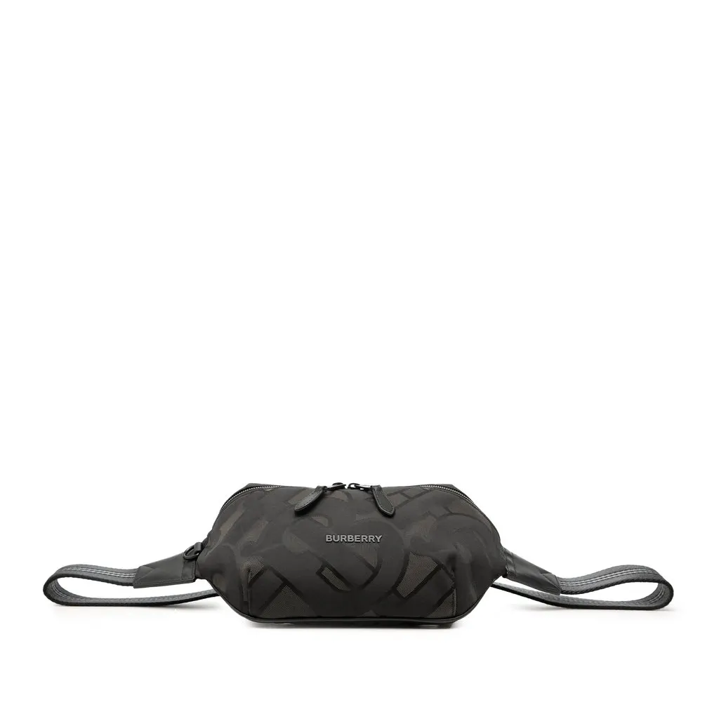 Burberry TB Monogram Nylon Sonny Belt Bag Black Polyamide Very good - Inside View