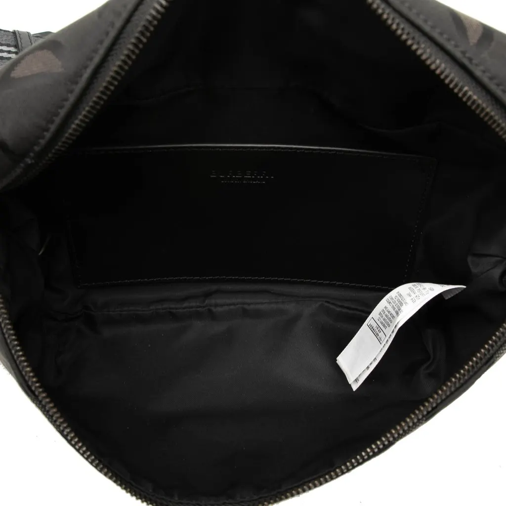 Burberry TB Monogram Nylon Sonny Belt Bag Black Polyamide Very good - Model View