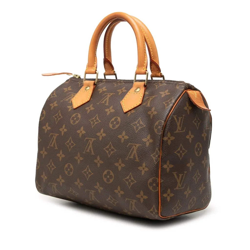 Louis Vuitton Monogram Speedy 25 Brown Canvas Good - Back View