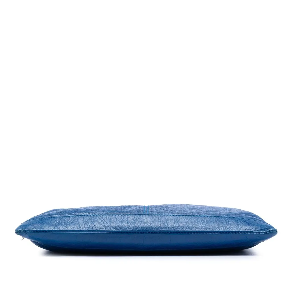Balenciaga Lambskin Motocross Classic Clip M Clutch Blue Leather Very good - Inside View