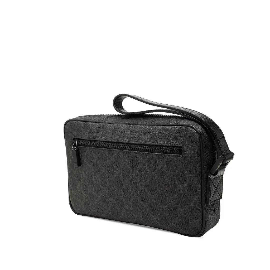 Gucci GG Supreme Clutch Black Canvas Good - Back View