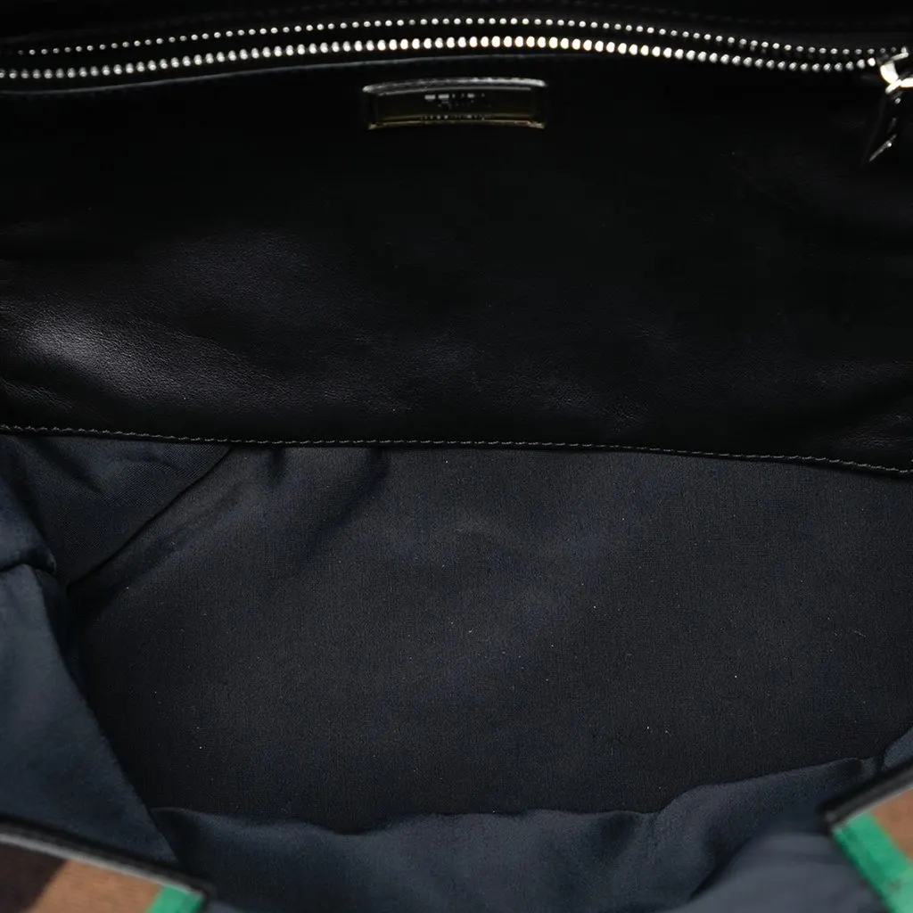 Fendi Pequin Nylon Roma Amor Tote Black Very good - Model View