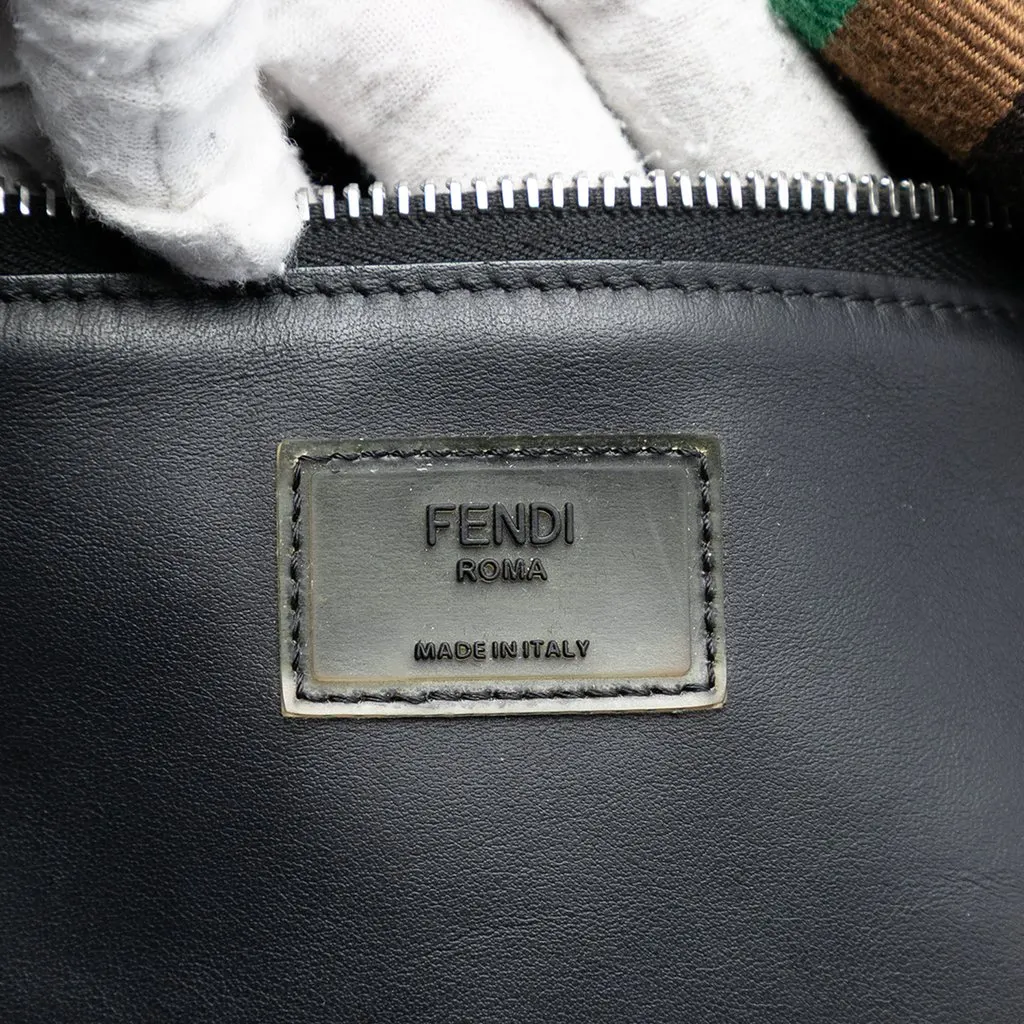 Fendi Pequin Nylon Roma Amor Tote Black Very good - Box View