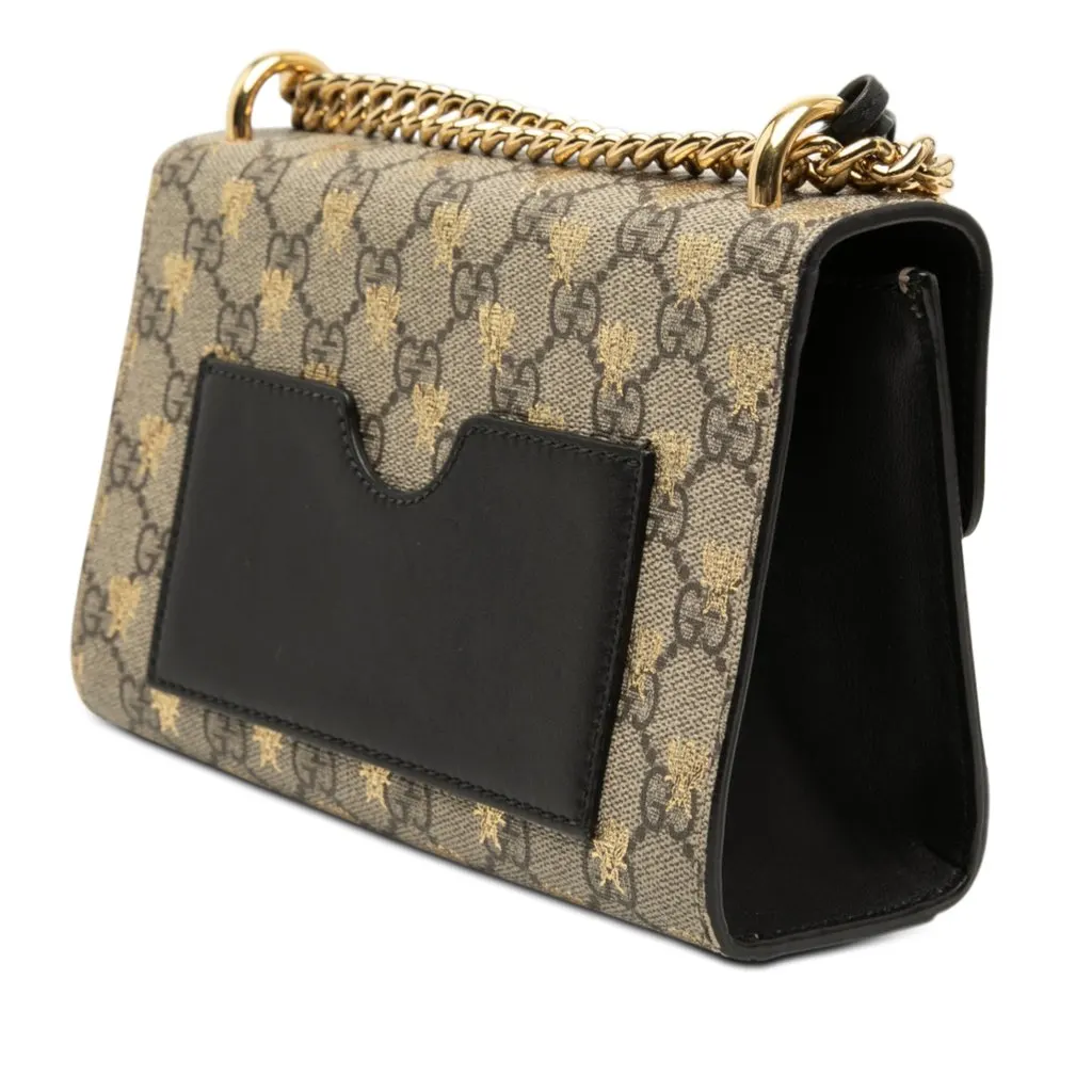 Gucci Small GG Supreme Bee Padlock Crossbody Beige Very good - Back View
