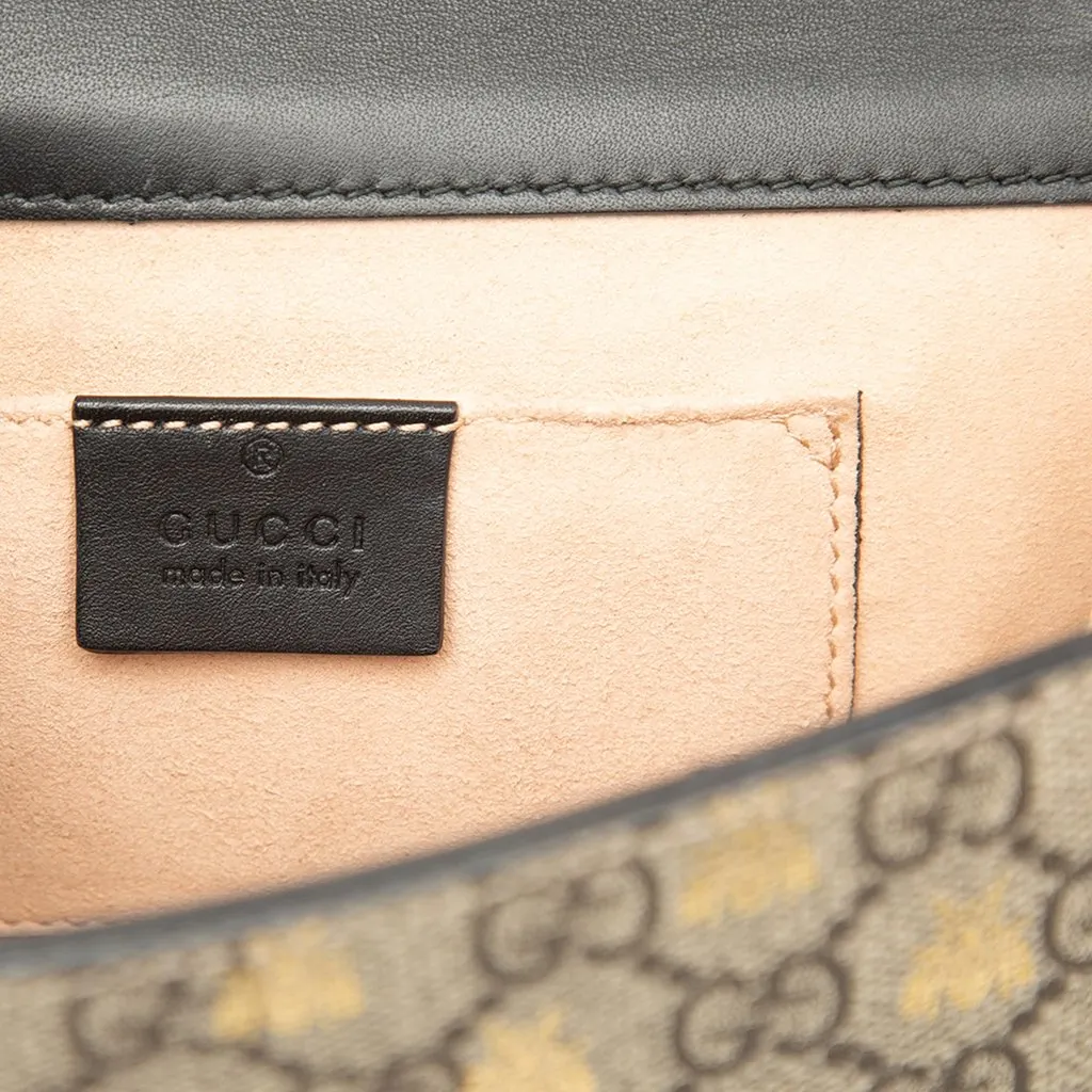 Gucci Small GG Supreme Bee Padlock Crossbody Beige Very good - Box View