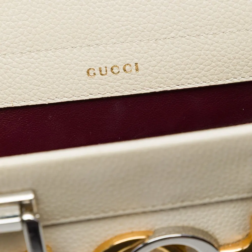 Gucci Small Grained Calfskin Zumi Top Handle Bag White Leather Good - Box View
