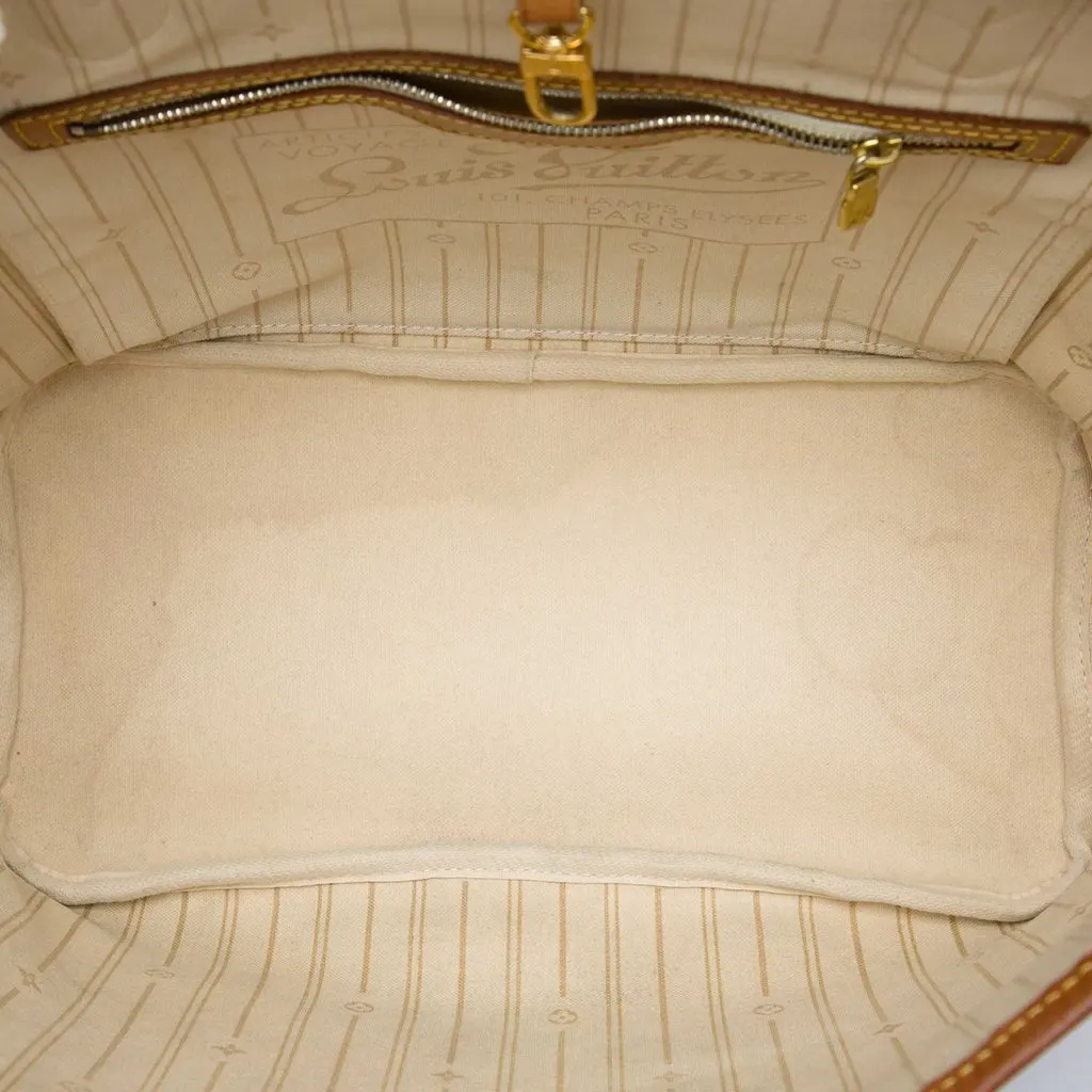 Louis Vuitton Damier Azur Neverfull MM White Very good - Model View