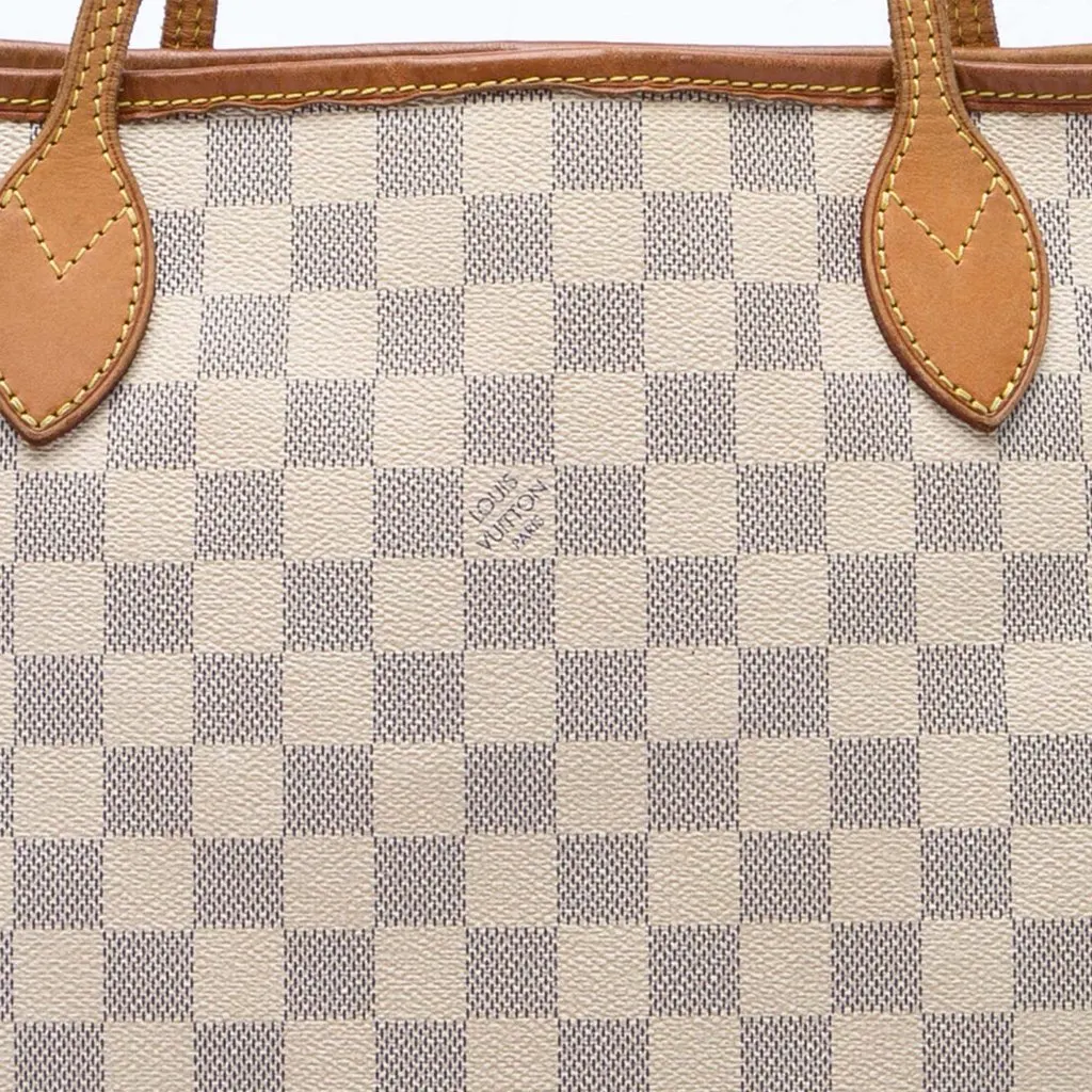 Louis Vuitton Damier Azur Neverfull MM White Very good - Box View
