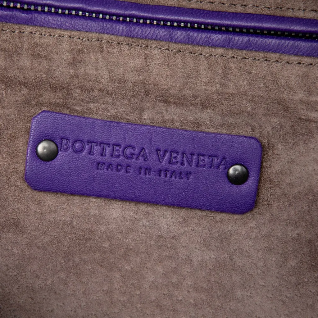 Bottega Veneta Nappa Intrecciato Cube Crossbody Purple Leather Good - Box View