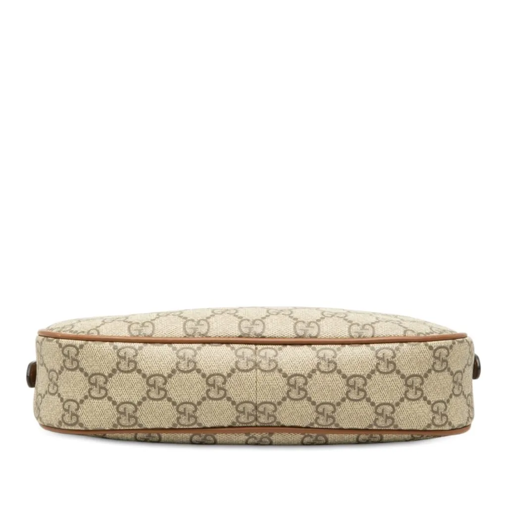 Gucci Small GG Supreme Emblem Shoulder Bag Beige Canvas Very good - Inside View