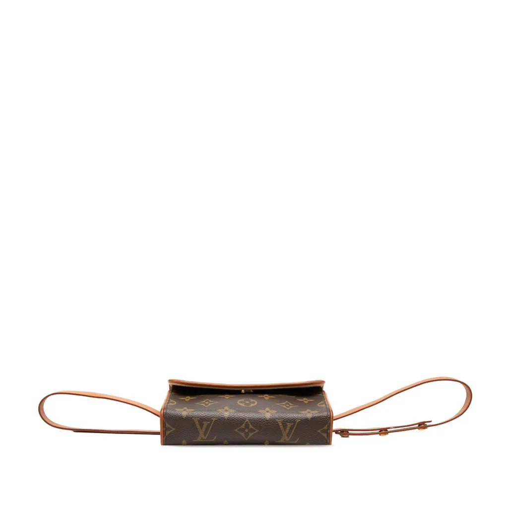 Louis Vuitton Monogram Pochette Florentine Brown Canvas Good - Inside View