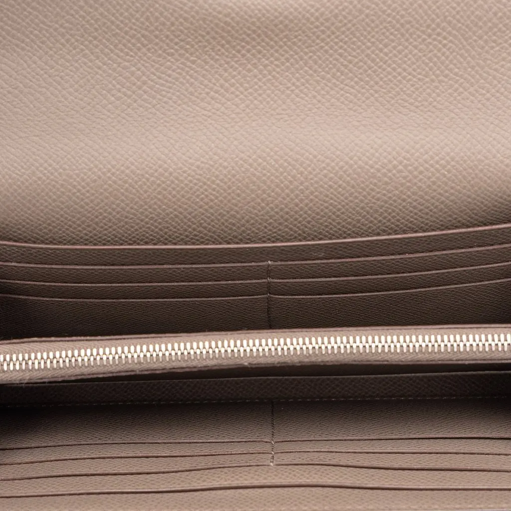 Hermès Epsom Kelly Long Wallet Brown Leather Good - Model View