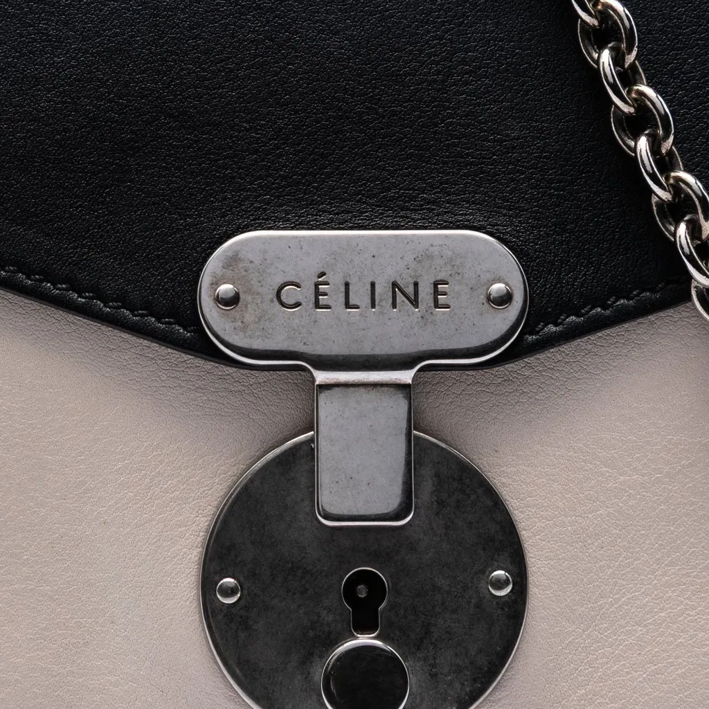 Celine Bicolor Leather Pocket Envelope Zip Crossbody Black Leather Very good - Box View