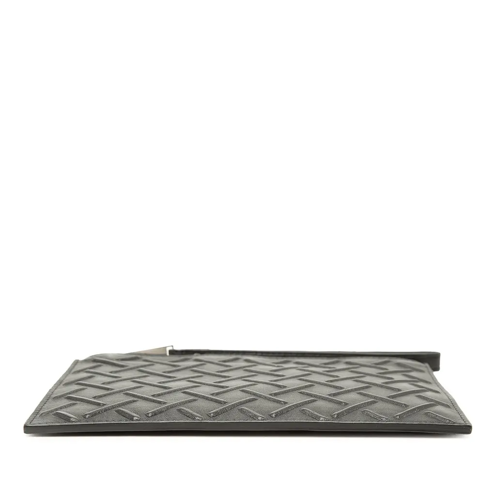 Bottega Veneta Embossed Nappa Zip Pouch Black Leather Very good - Inside View