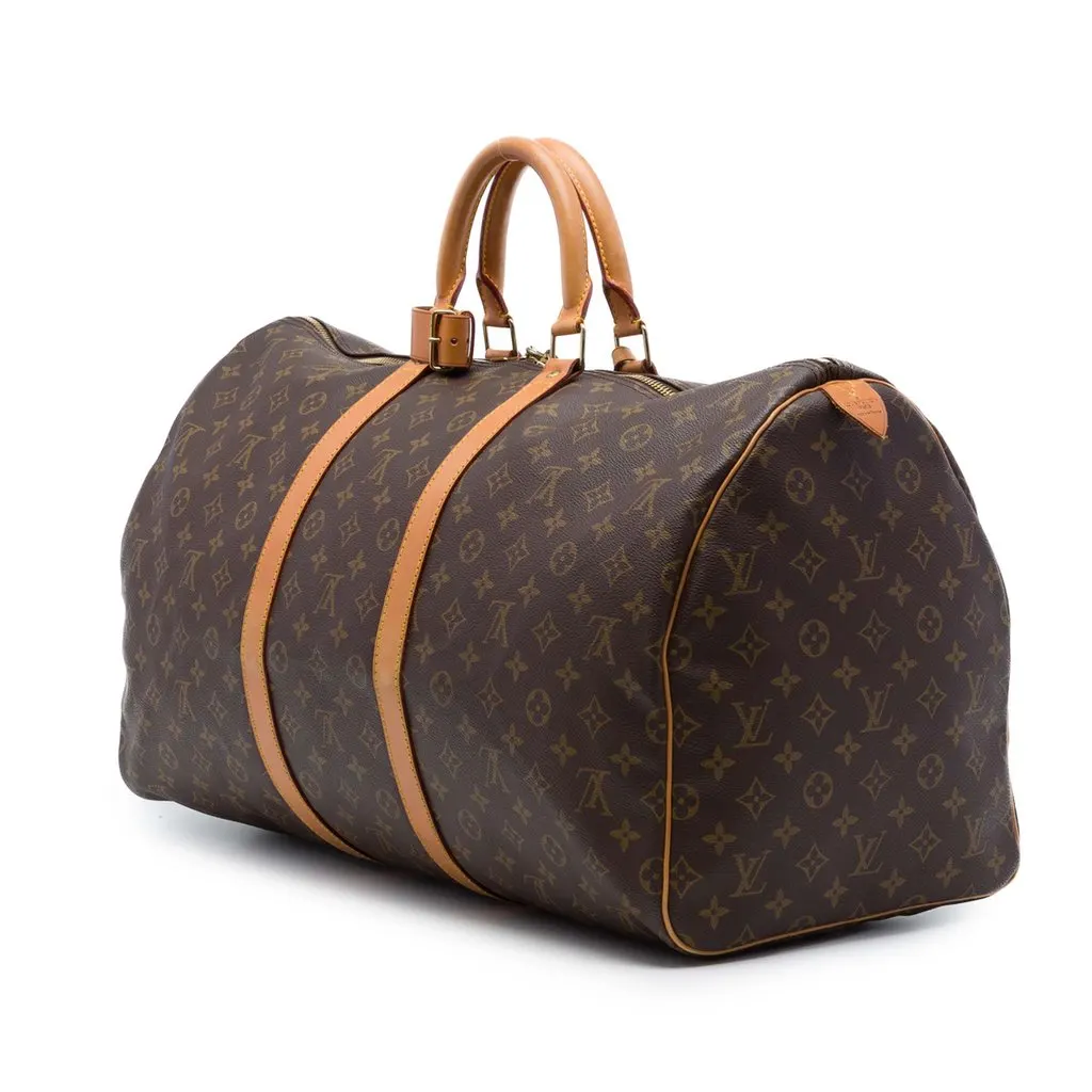 Louis Vuitton Monogram Keepall 55 Brown Canvas Very good - Back View