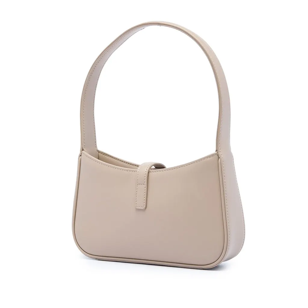 Saint Laurent Mini Smooth Calfskin Le 5 a 7 Beige Leather Very good - Back View