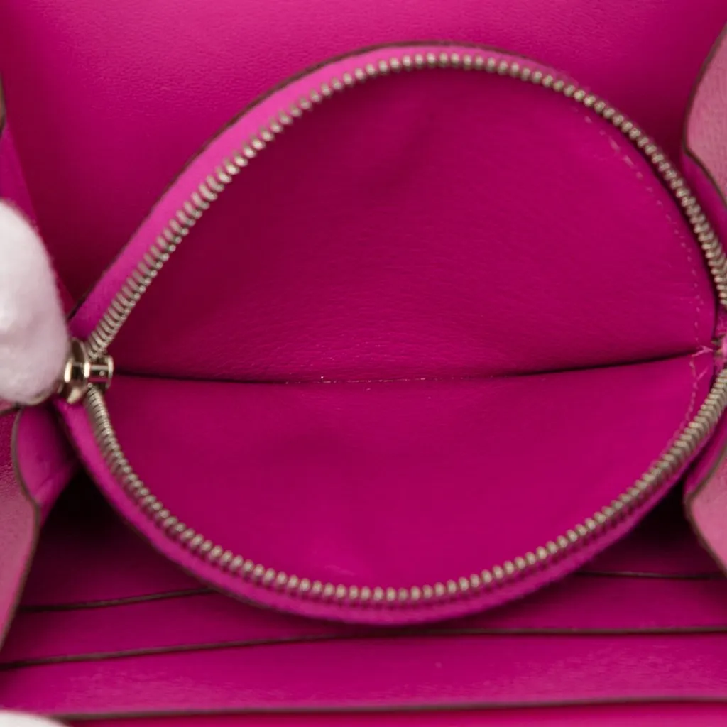 Hermès Chevre Mysore 1938 Compact Wallet Pink Leather Good - Model View