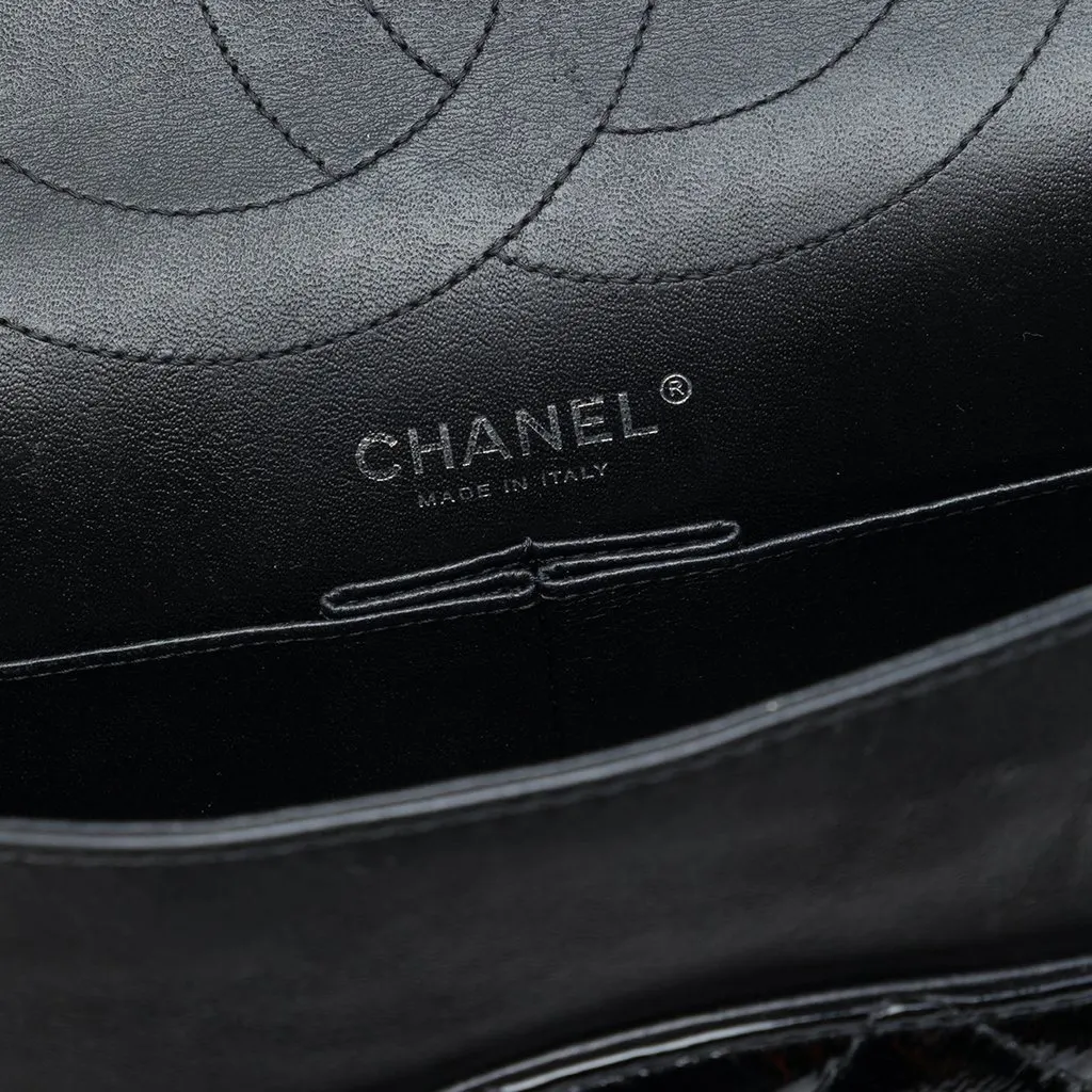 Chanel Quilted Crinkled Patent Reissue 2.55 Double Flap 227 Black Leather Very good - Box View