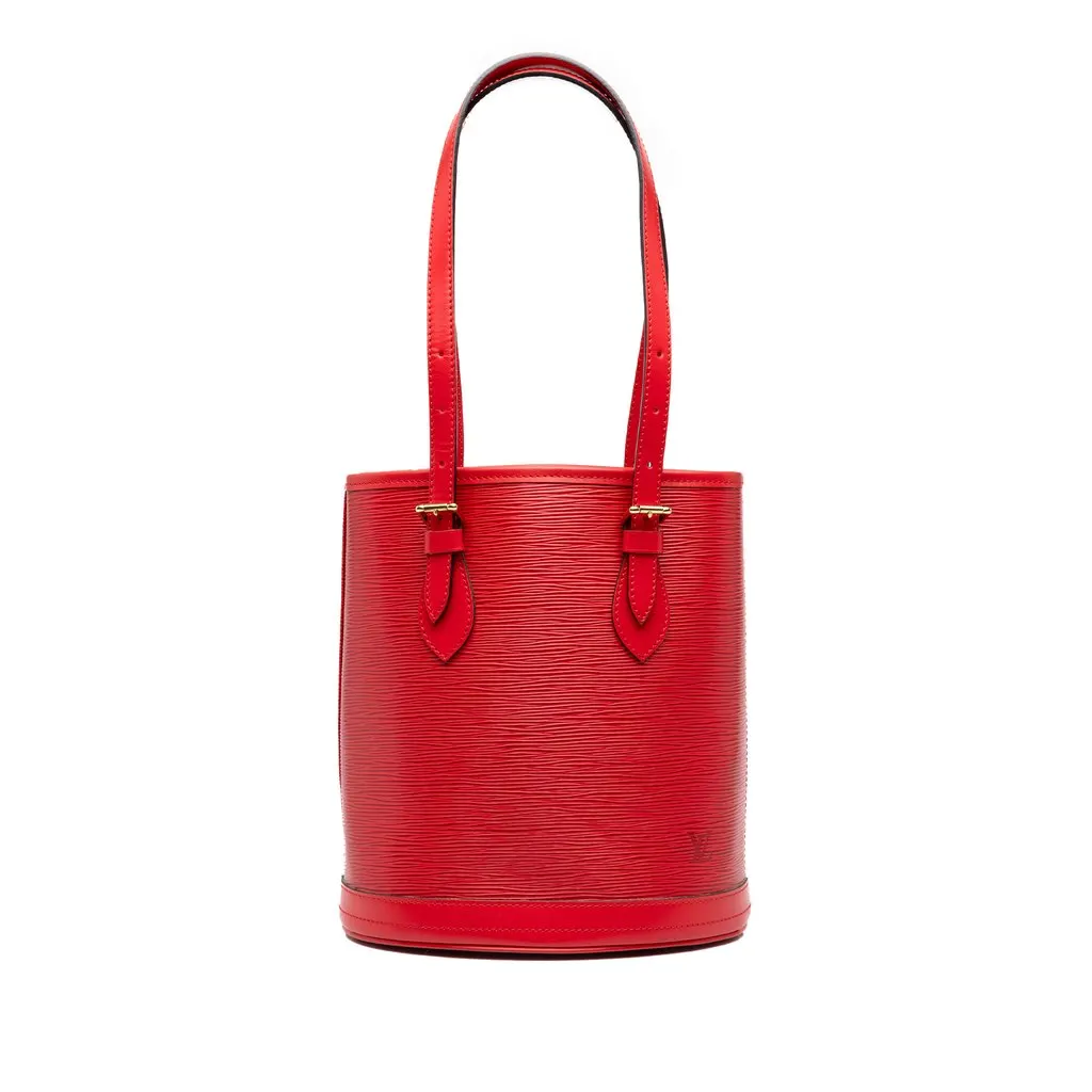 Louis Vuitton Epi Petit Bucket Red Leather Very good - Front View