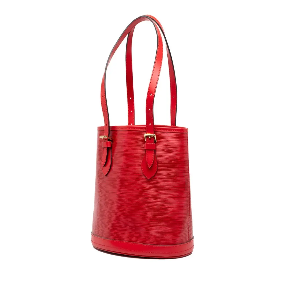 Louis Vuitton Epi Petit Bucket Red Leather Very good - Back View