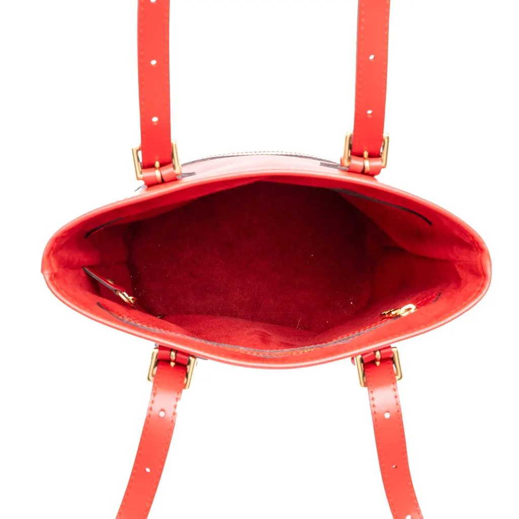 Louis Vuitton Epi Petit Bucket Red Leather Very good - Model View