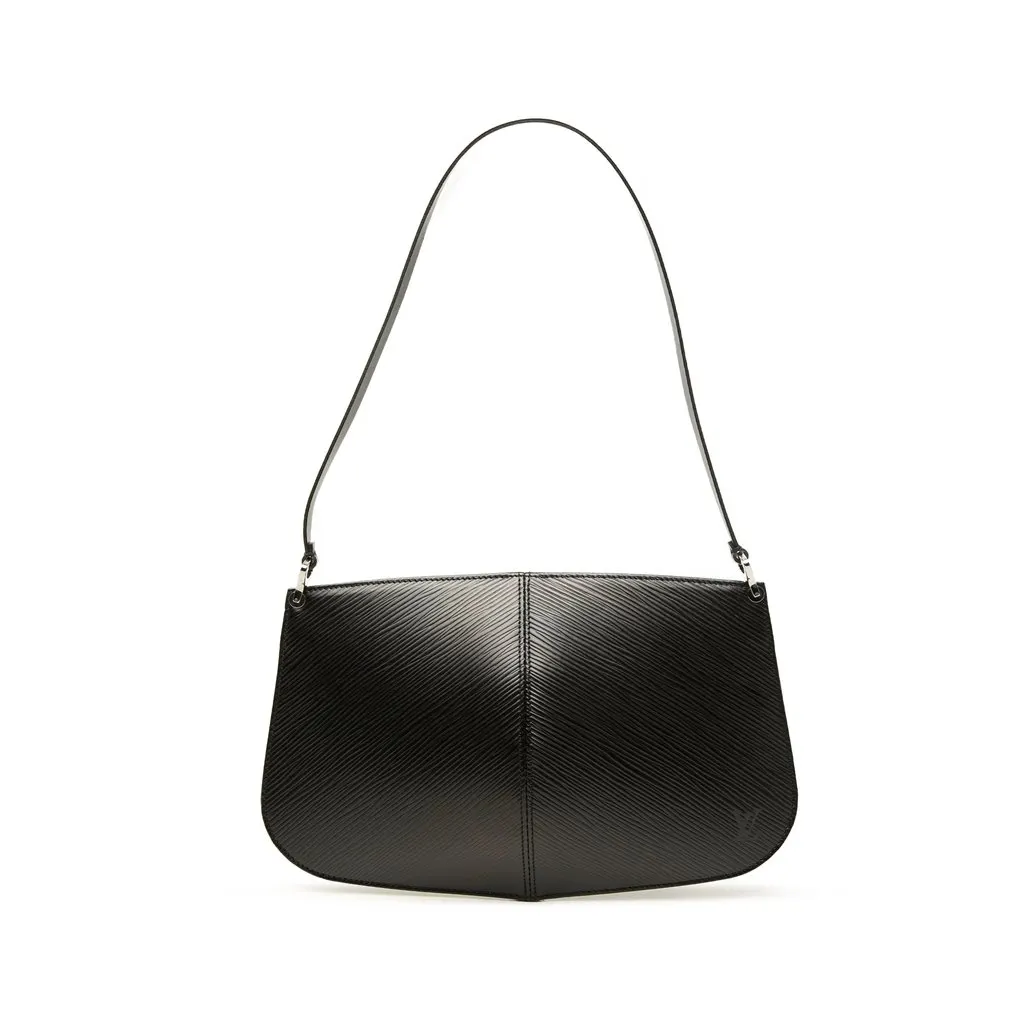 Louis Vuitton Epi Demi Lune Pochette Black Leather Very good - Front View