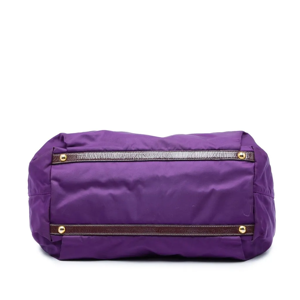 Prada Tessuto Handbag Purple Polyamide Good - Inside View