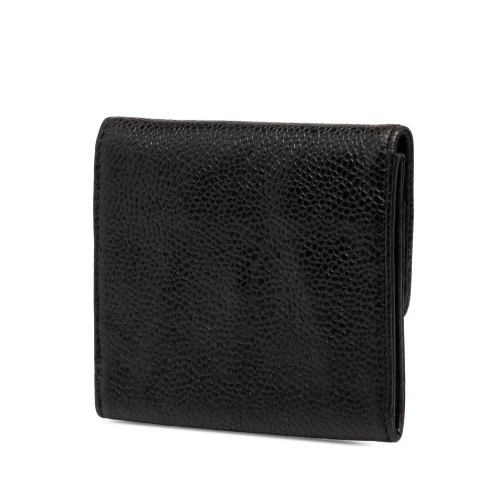 Chanel CC Caviar Coin Pouch Black Leather Very good - Back View