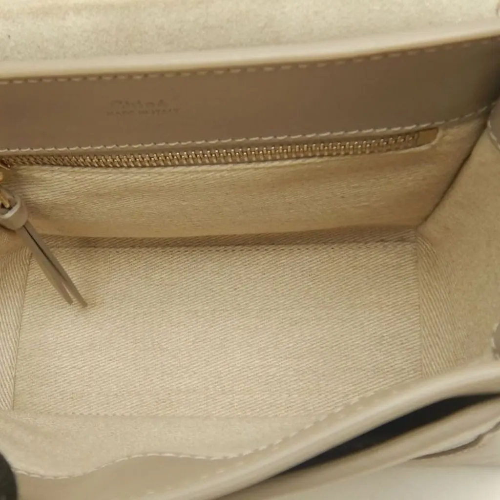 Chloé Mini Leather Tess Day Satchel Beige Leather Very good - Inside View