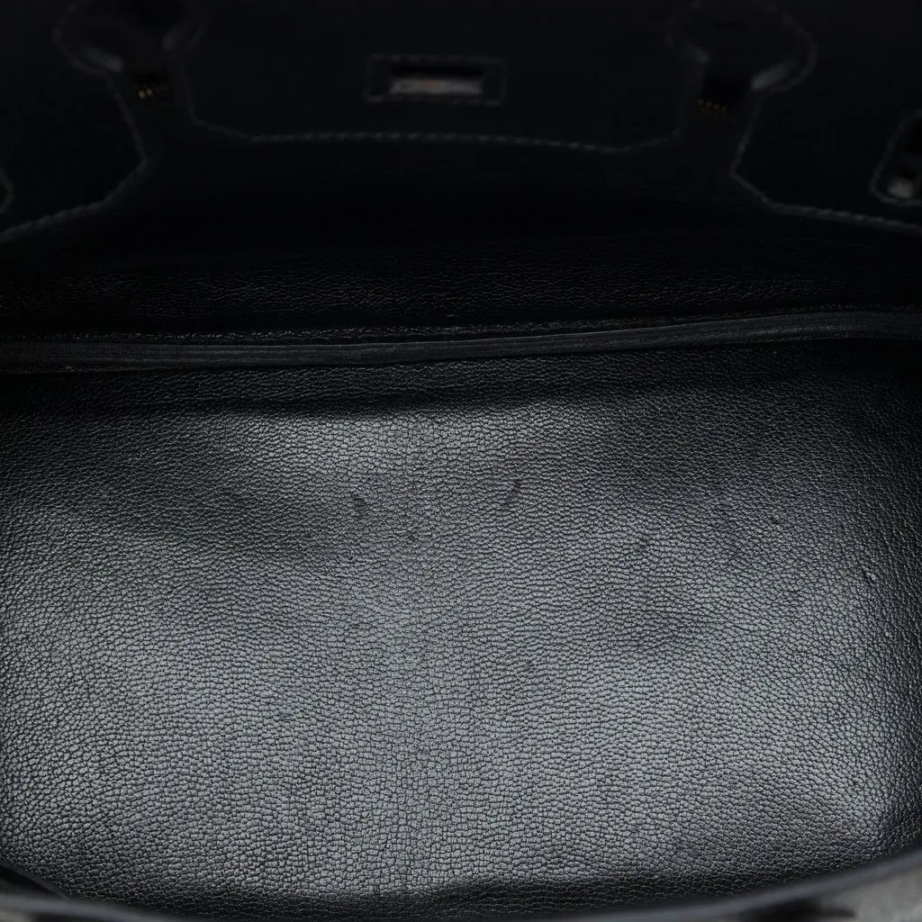 Hermès Clemence Birkin Retourne 30 Black Leather Very good - Model View